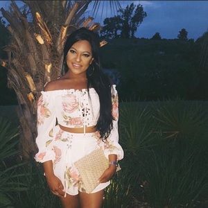 two piece corset style short set